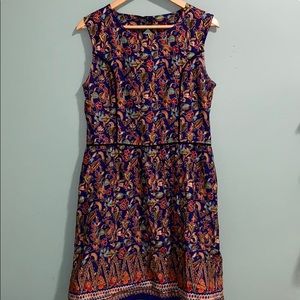 Keyhole Back Paisley Dress